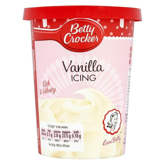 Betty Crocker Icing Vanilla (6 x 400g)