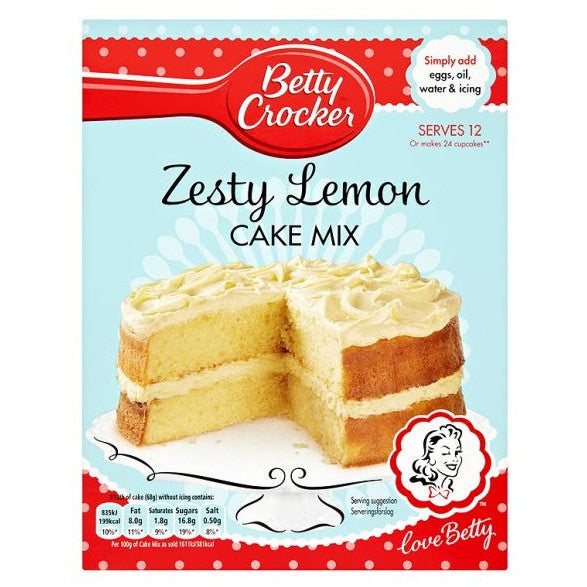 Betty Crocker Cake Mix Zesty Lemon (6 x 425g)