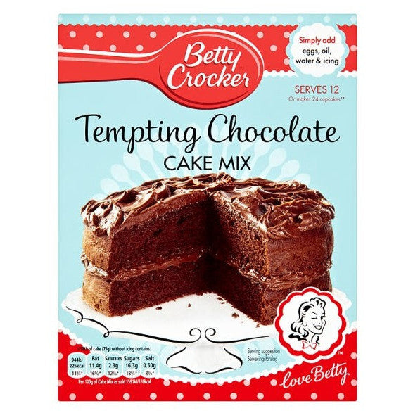 Betty Crocker Cake Mix Tempting Chocolate (6 x 425g) - AmerikaanseGroothandel.nl