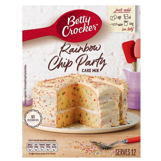 Betty Crocker Cake Mix Rainbow Chip Party (6 x 425g) - AmerikaanseGroothandel.nl