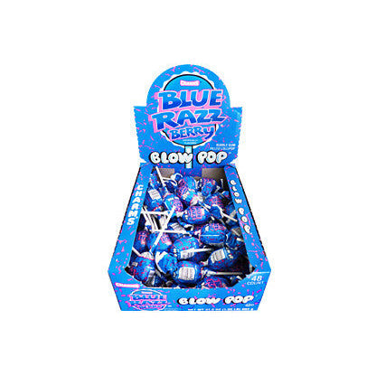 Blow Pops Blue Razz Berry (48 x 18g) - AmerikaanseGroothandel.nl