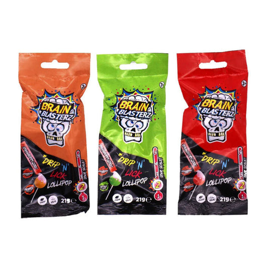 Brain Blasterz Drip 'N' Lick Lollipop (24 x 18g) - AmerikaanseGroothandel.nl