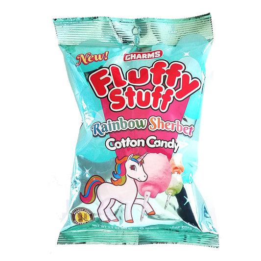 Charms Fluffy Stuff Cotton Candy Rainbow Sherbet (24 x 60g) - AmerikaanseGroothandel.nl