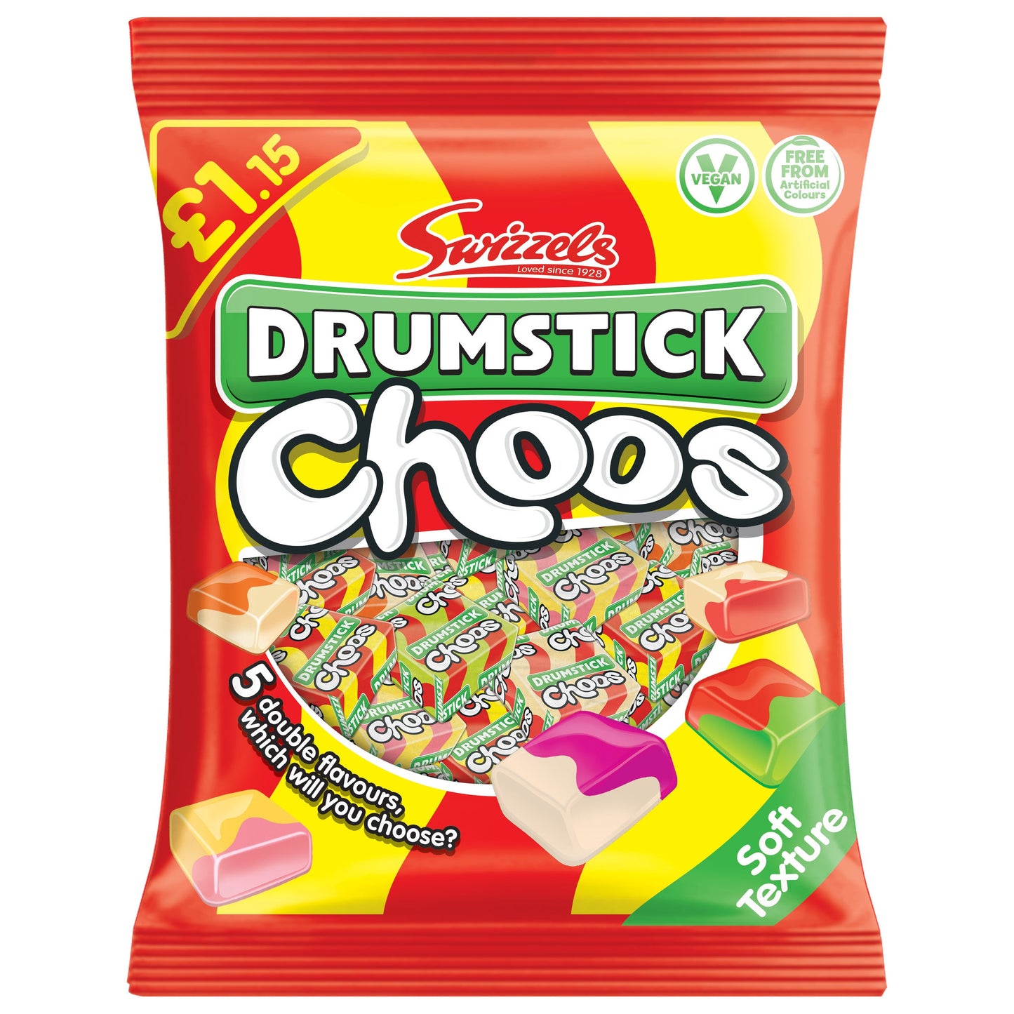 Swizzels Drumstick Choos £1,15 PMP (12 x 115 g)