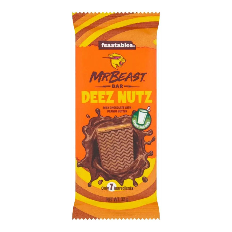 Feastables MrBeast Milk Chocolate Bar Deez Nutz