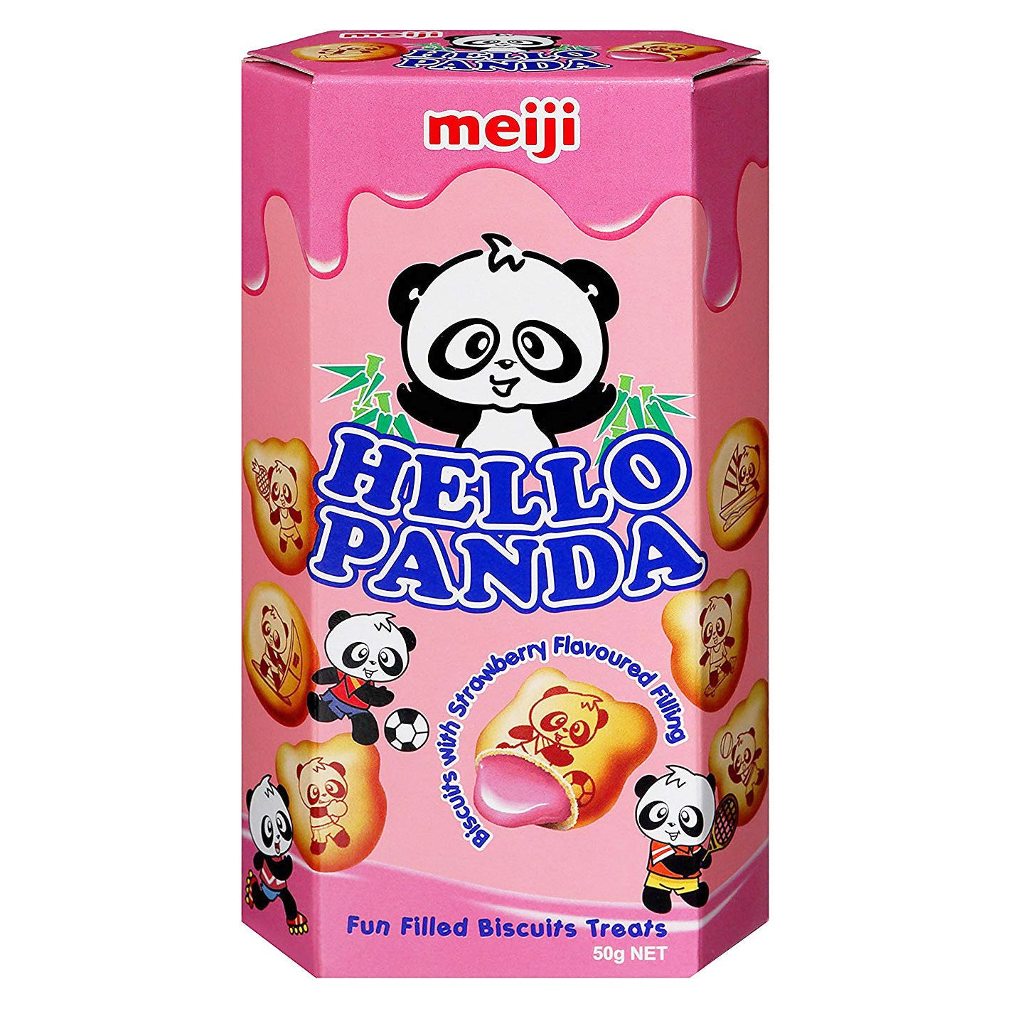 Hello Panda Strawberry (10 x 50g) - AmerikaanseGroothandel.nl