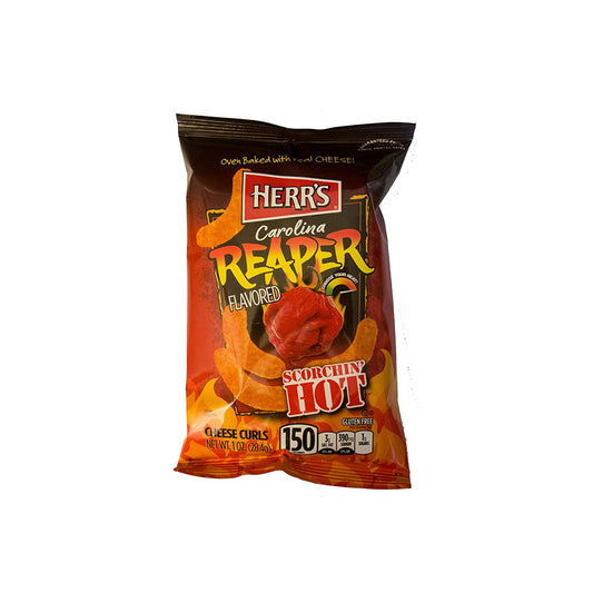 Herr's Baked Cheese Curls Carolina Reaper (42 x 28g) - AmerikaanseGroothandel.nl