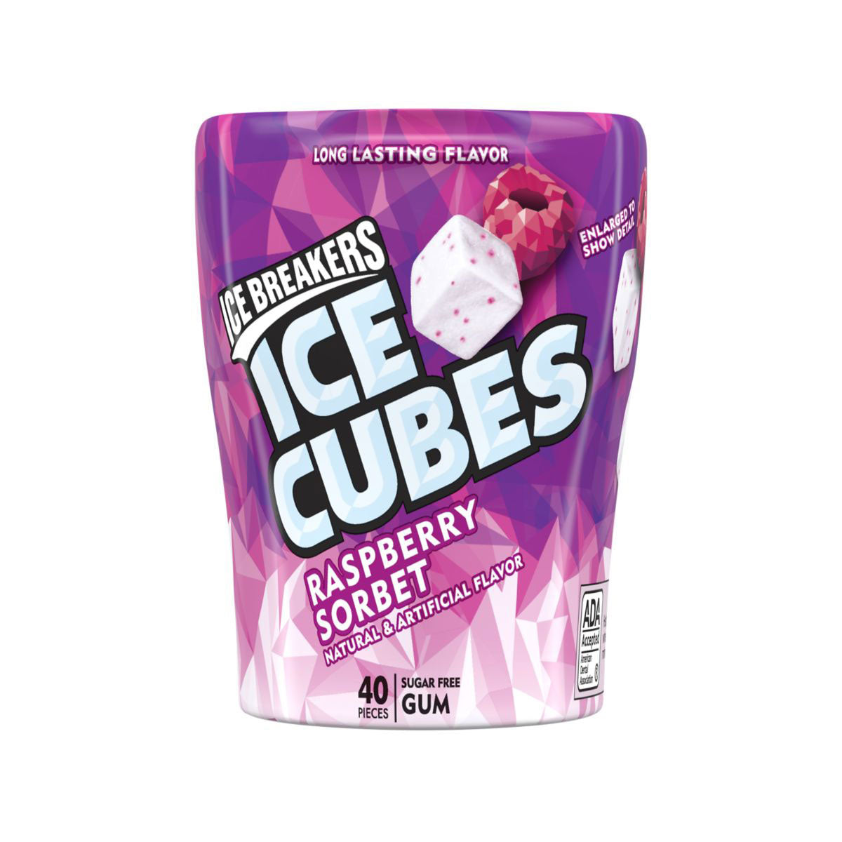 Ice Breakers Gum Ice Cubes Raspberry Sorbet (6 x 92g) - AmerikaanseGroothandel.nl