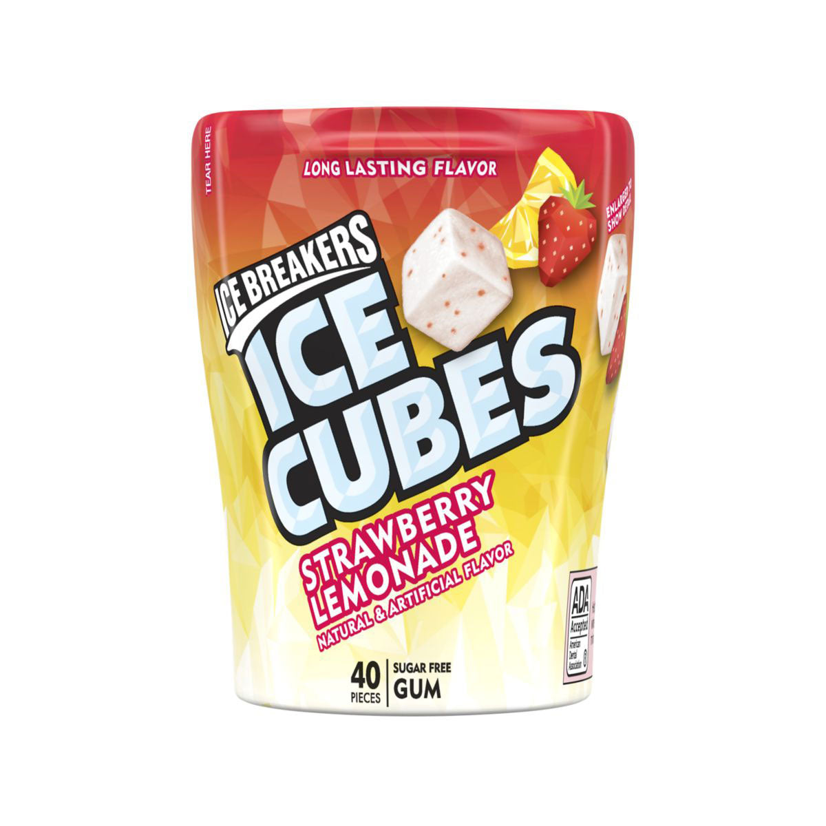 Ice Breakers Gum Ice Cubes Strawberry Lemonade (6 x 92g)