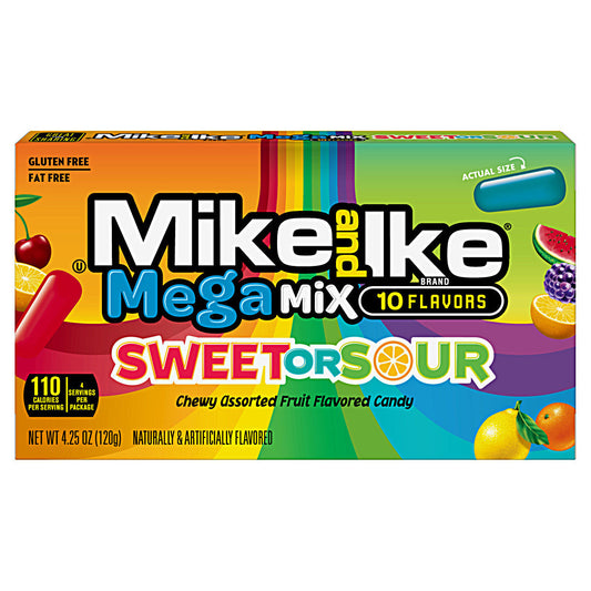 Mike and Ike Mega Mix Sweet or Sour (12 x 120g)