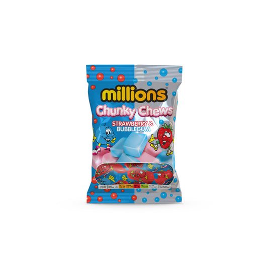 Millions Chunky Chews Strawberry & Bubblegum (12 x 120g)