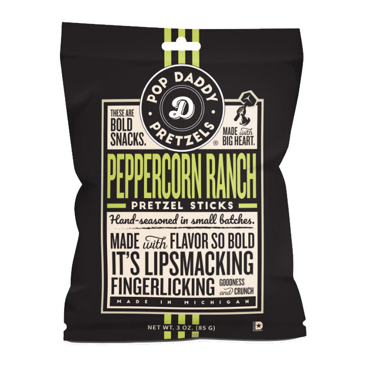 Pop Daddy Pretzels Peppercorn Ranch (15 x 85g) - AmerikaanseGroothandel.nl