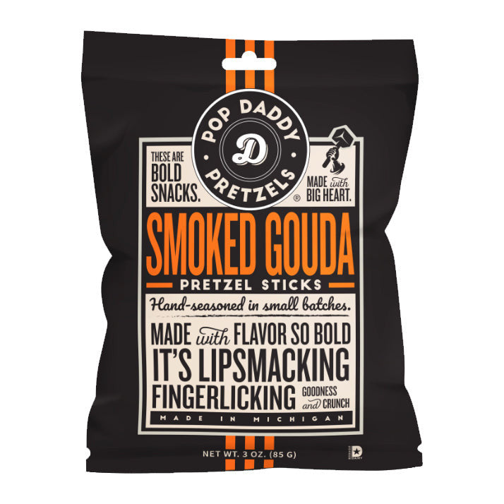 Pop Daddy Pretzels Smoked Gouda (15 x 85g) - AmerikaanseGroothandel.nl