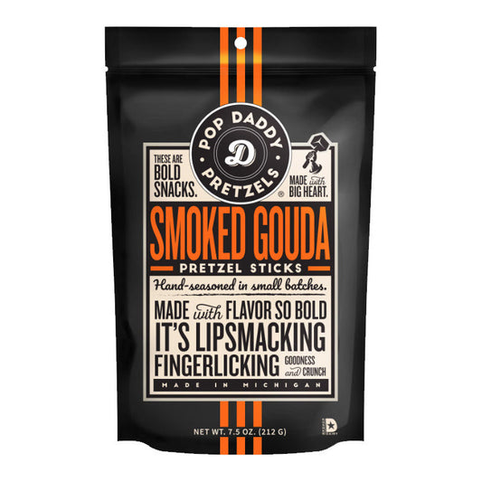 Pop Daddy Pretzels Smoked Gouda (12 x 212g) - AmerikaanseGroothandel.nl