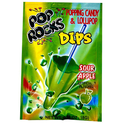 Pop Rocks Dips Sour Apple (18 x 18g) - AmerikaanseGroothandel.nl