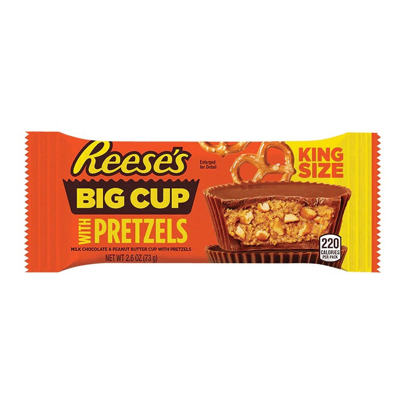 Reese's Peanut Butter Big Cup with Pretzels King Size (16 x 74g) - AmerikaanseGroothandel.nl