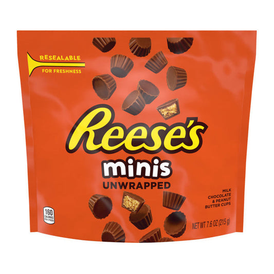 Reese's Minis Peanut Butter Cups Unwrapped (8 x 215g) - AmerikaanseGroothandel.nl