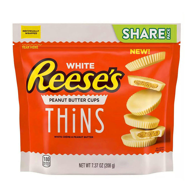 Reese's Peanut Butter Cups Thins White (8 x 208g)