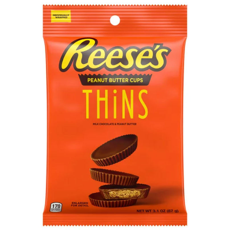 Reese's Peanut Butter Cups Thins (8 x 88g) - AmerikaanseGroothandel.nl