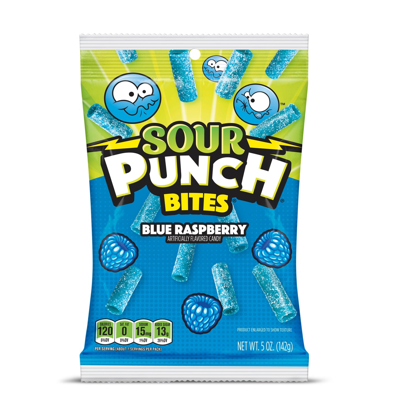 Sour Punch Bites Blue Raspberry (12 x 142g) - AmerikaanseGroothandel.nl