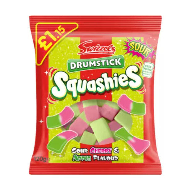 Squashies Cherry & Apple PMP £1.15 (12 x 120g) - AmerikaanseGroothandel.nl