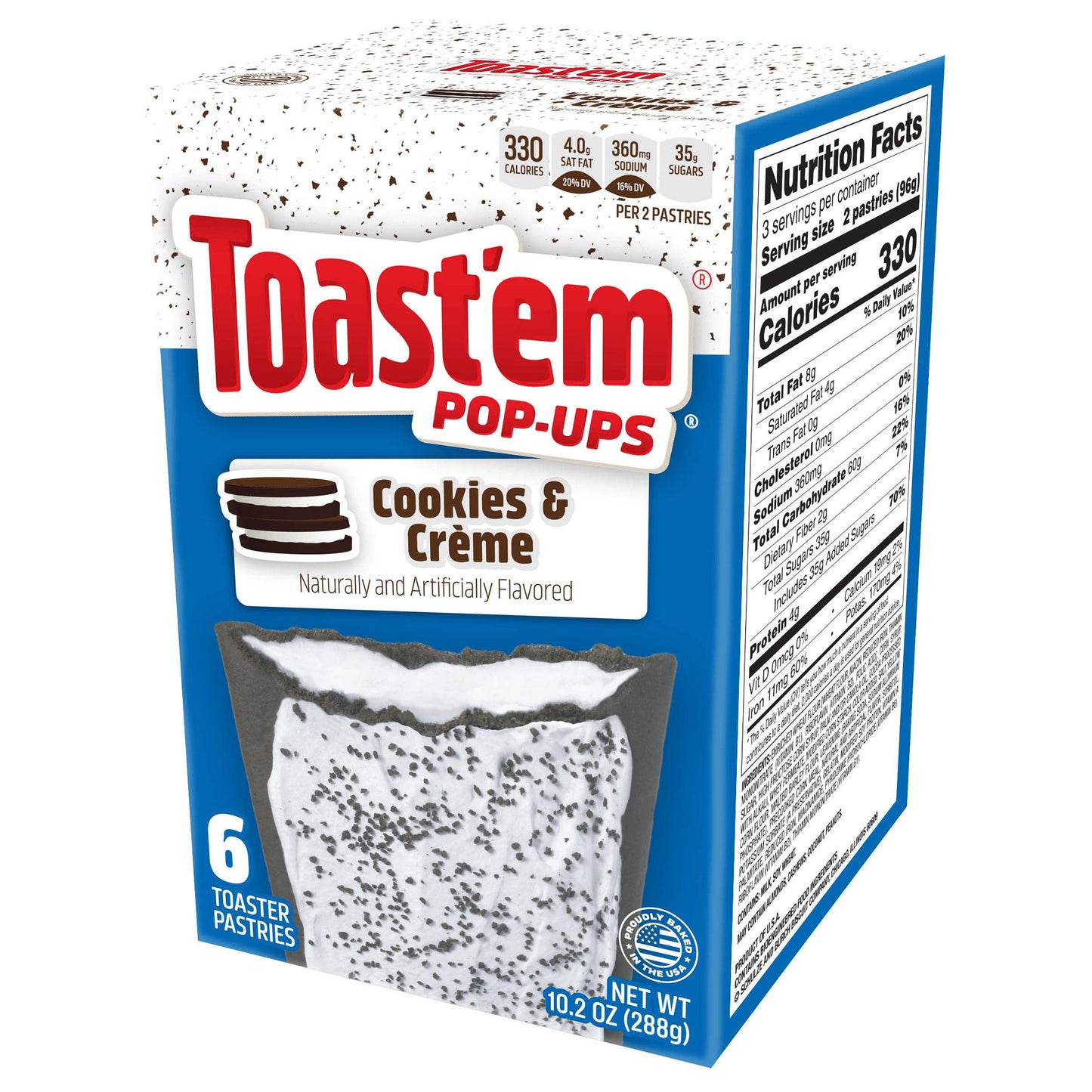 Toast'em Frosted Cookies &amp; Cream (12 x 288g)