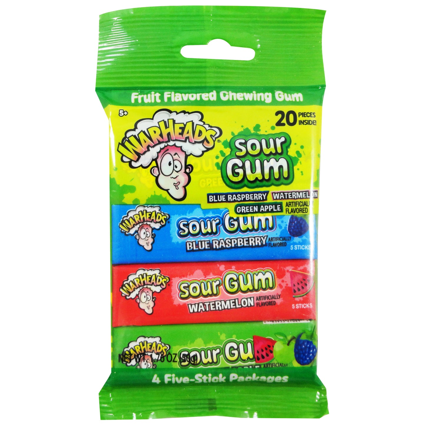 Warheads Sour Gum 4er Pack (10 x 50g)